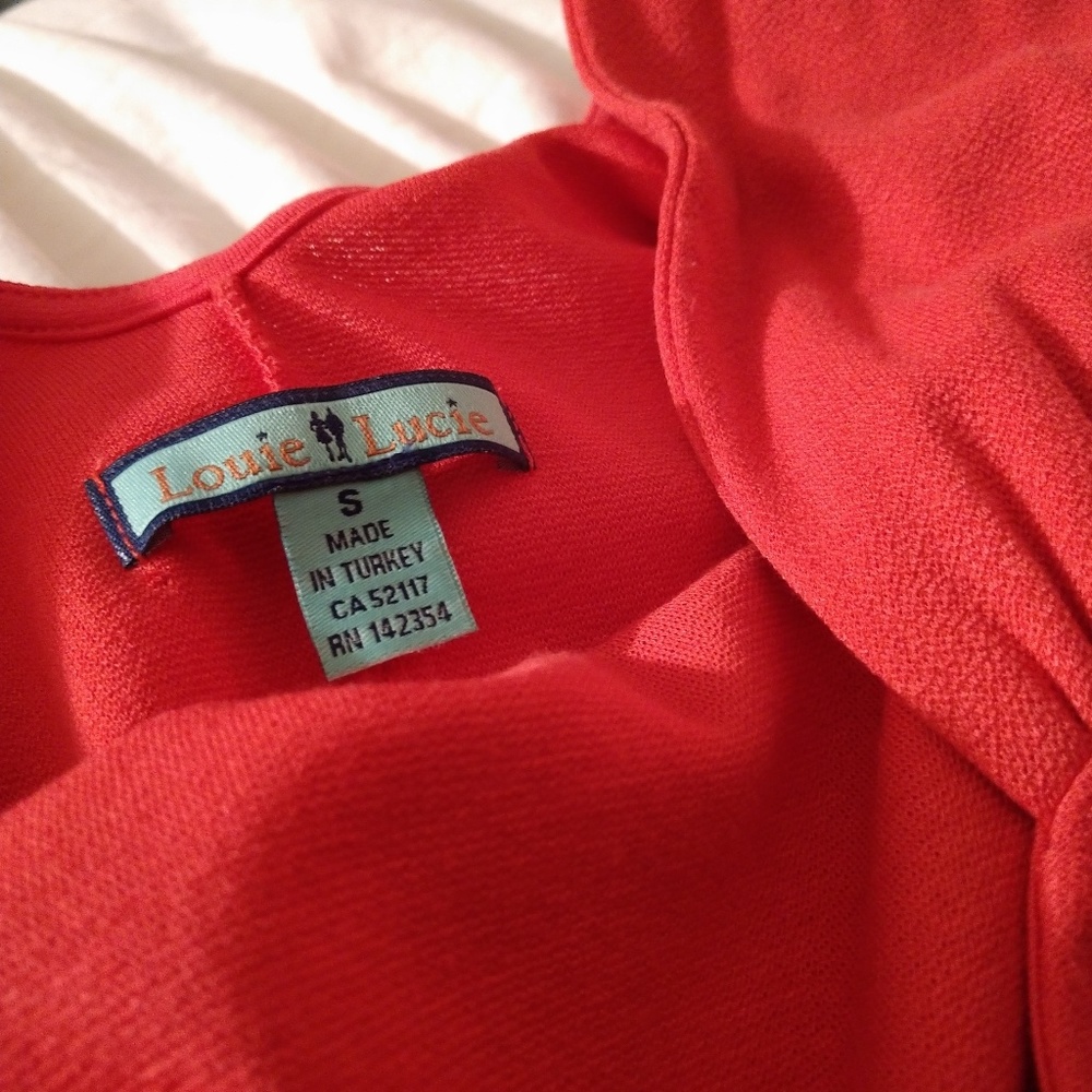 Roarin' 20s Vintage-Inspired Salmon Red Tea Dress